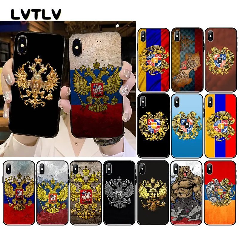 LVTLV чехол для телефона с эмблемой флага России iPhone 11 pro XS MAX 8 7 6 6S Plus X 5 5S SE XR