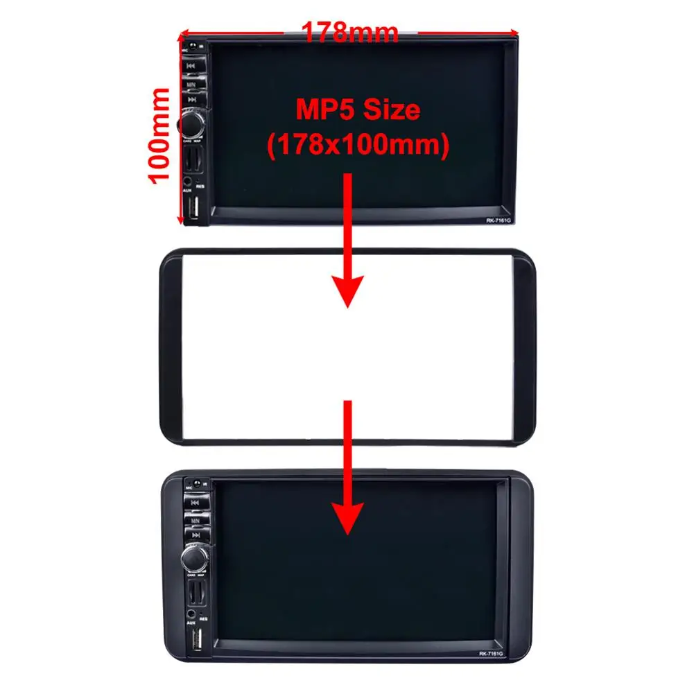 2Din автомобильный радиоприемник Fascia Stereo Dash Kit аудио плеер для 2008 2010 Toyota Corolla Радио