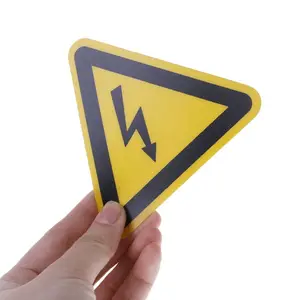 Warning Sticker Adhesive Labels Electrical Shock Hazard Danger Notice Safety 25mm 50mm 100cm PVC Waterproof wholesales