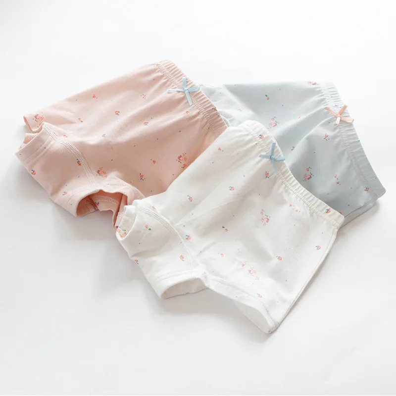 3 шт./упак. нижнее белье для девочек детские мягкие хлопковые трусики в горошек