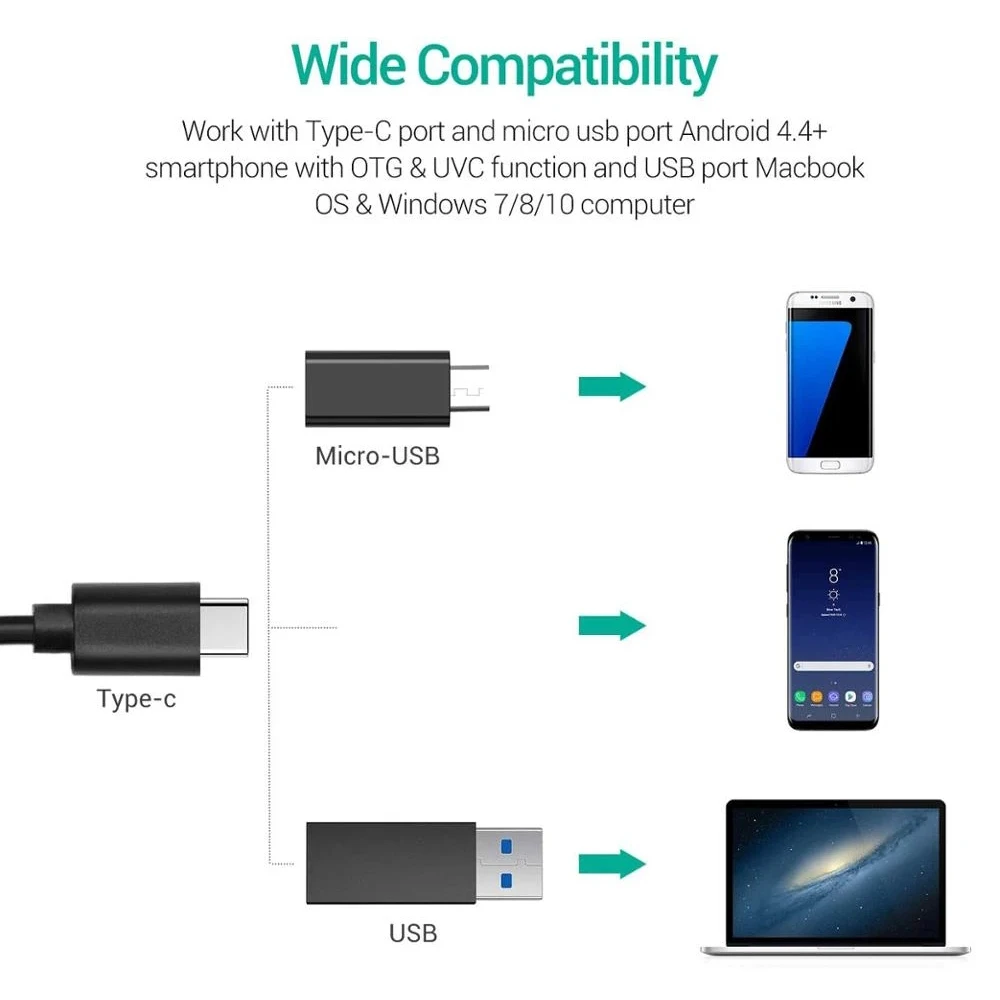 USB/беспроводной Эндоскоп DEPSTECH мини камера для осмотра 2 МП/5 МП IP67