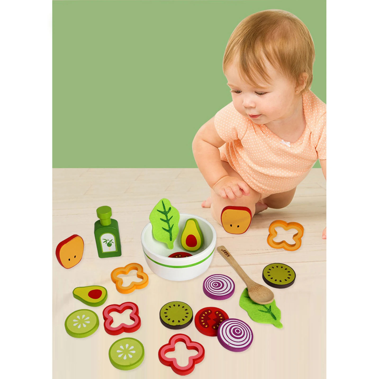 Набор деревянных овощей и ящиков игровой кухонный аксессуар для ролевых игр