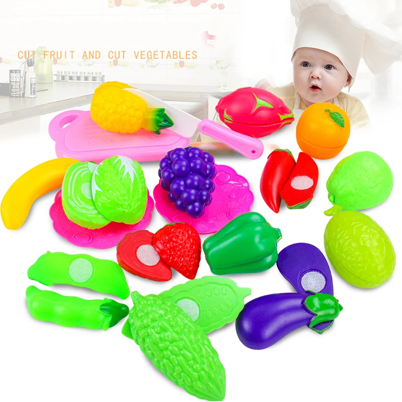 Кухонные Игрушки для девочек ролевые игры пластиковая игрушка еды фрукты овощи