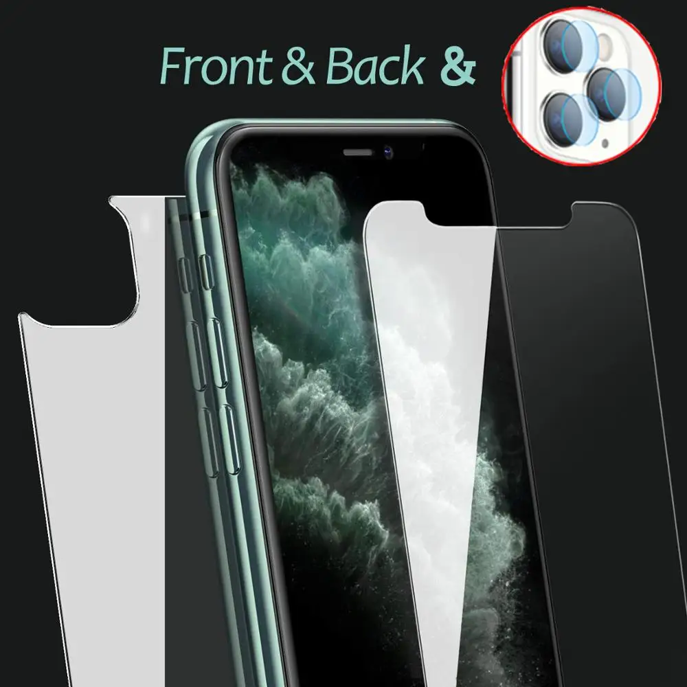 Переднее заднее стекло для iPhone 11 Pro Max pro макс. закаленное объектива камеры