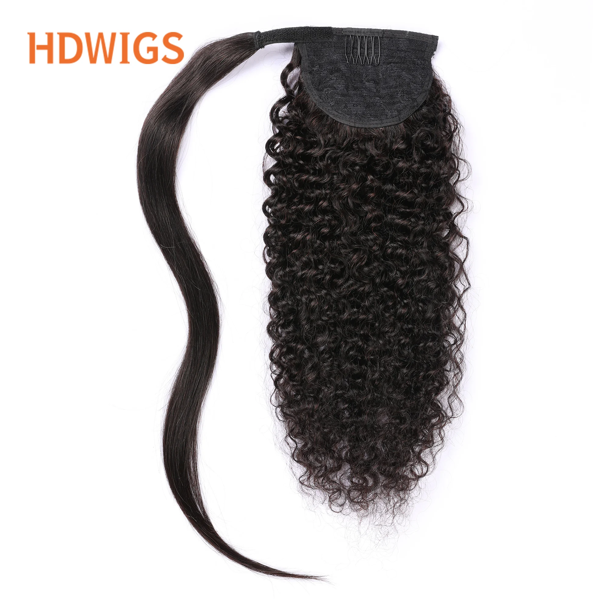 

HDWIGS наращивание конского хвоста афро курчавые прямые человеческие волосы женские волосы охватывающие Тай бразильские Реми прическа больш...