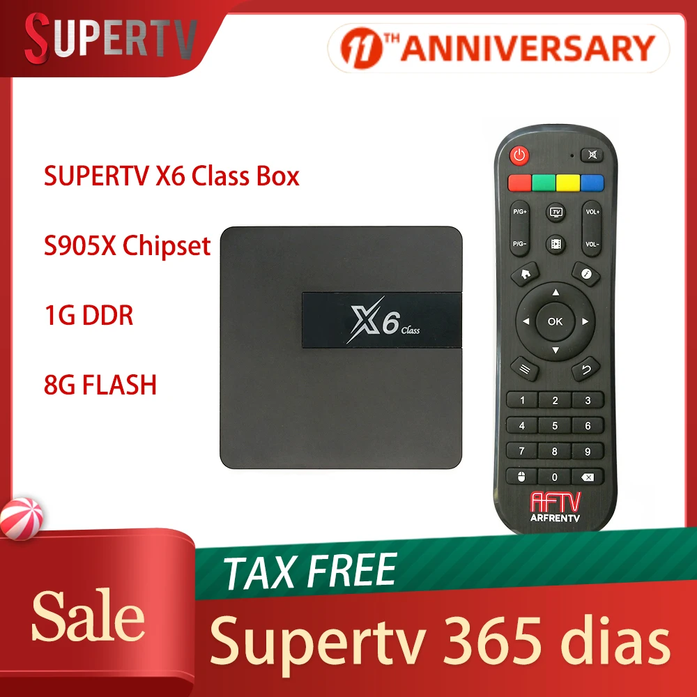

Supertv X6 Class Box S905X Android TV Box 1G 8G 4K/60fps Android 8,0 Iptv Brasil Box Supertv Series Support Supertv