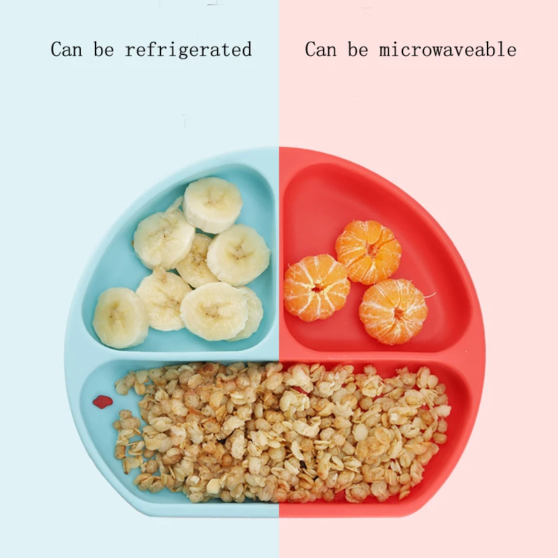 

Silicone Dinner for Children Plate Dinner Mat Integrated Baby Placemat Dinner Plates Food Tray Kids Children Dinnerware