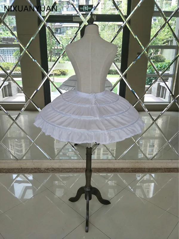 Оптовая продажа белые свадебные Подъюбники с 3 обручами для коротких платьев