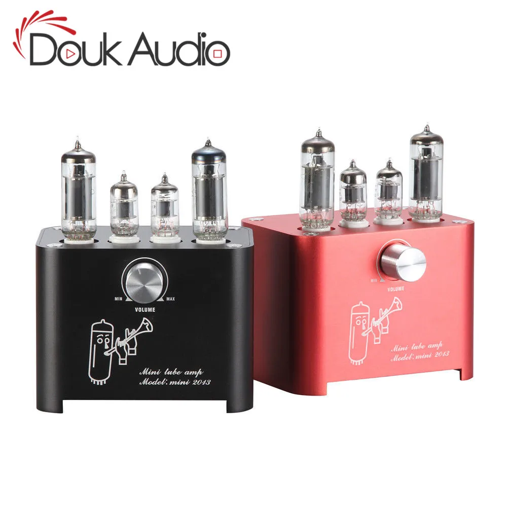 Douk аудио мини 6J1+ 6P1 вакуумный ламповый усилитель стерео HiFi Настольный усилитель клапана мощности 3 Вт+ 3 Вт