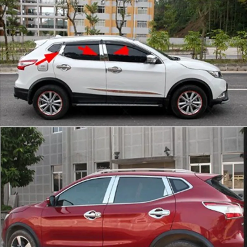 Для NISSAN QASHQAI J11 2016 2018 хромированная накладка на окно столб декоративное украшение