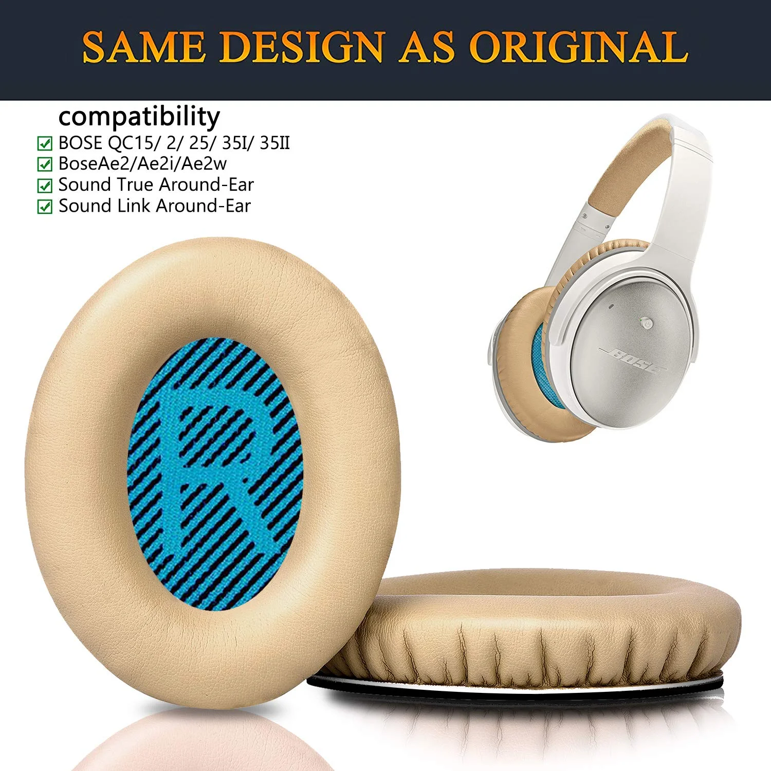 

Сменные амбушюры для Bose QC35 QuietComfort, тихие комфортные наушники QC2, QC15, QC25 SoundLink, SoundTrue AE2, AE2I, AE2W
