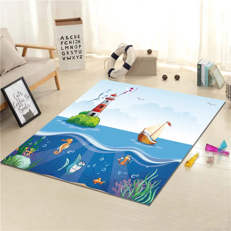 Ковры 3D розовые с единорогом для гостиной спальни коврики детской комнаты мягкий