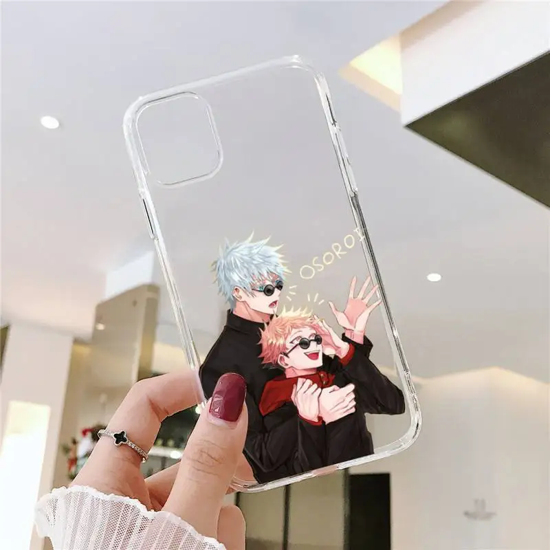 

Jujutsu Kaisen Satoru Gojo anime Phone Cases Transparent soft For iphone 5 5s 5c se 6 6s 7 8 11 12 plus mini x xs xr pro max