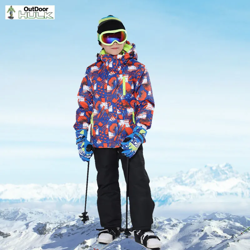 

Детский лыжный костюм 2021 брендовый зимний высококачественный детский ветрозащитный водонепроницаемый Зимний костюм зимняя куртка для лыж...