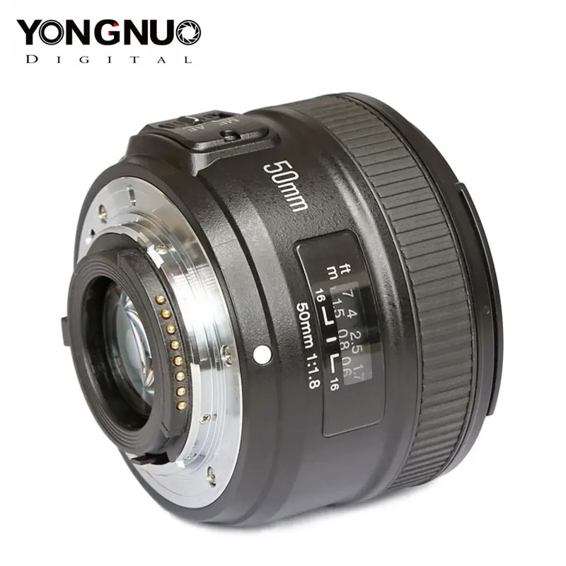 Светодиодная лампа для видеосъемки YONGNUO YN50mm F1.8 объектив для цифровой однообъективной зеркальной камеры Canon EOS 60D 70D 5D2 5D3 600D для Nikon D800 D300 D700 D3200 D3300 D5100 D5200 DSLR Камера объектив