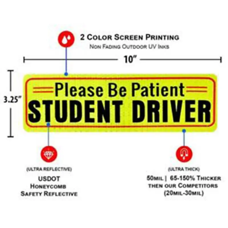 Магнит водителя безопасности знак Автомобильная Светоотражающая панель