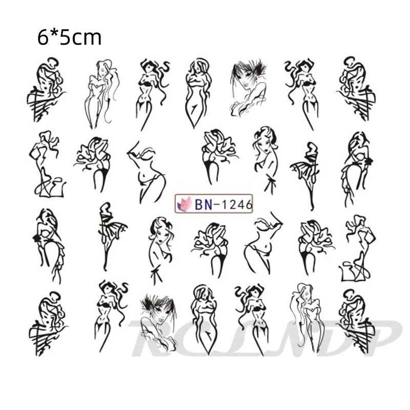 Nail Water Sticker Decoration Slider Letters Gun Love Red Rose Diamond Elements Adhesive Decal Manicure Lacquer Accessoires | Красота и