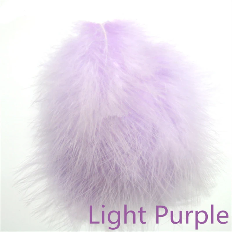 Light Purple 100 шт 4-7 дюймов 10-16 см перья индейки Марабу пышное свадебное платье DIY украшения декоративные аксессуары перья - Цвет: Light Purple