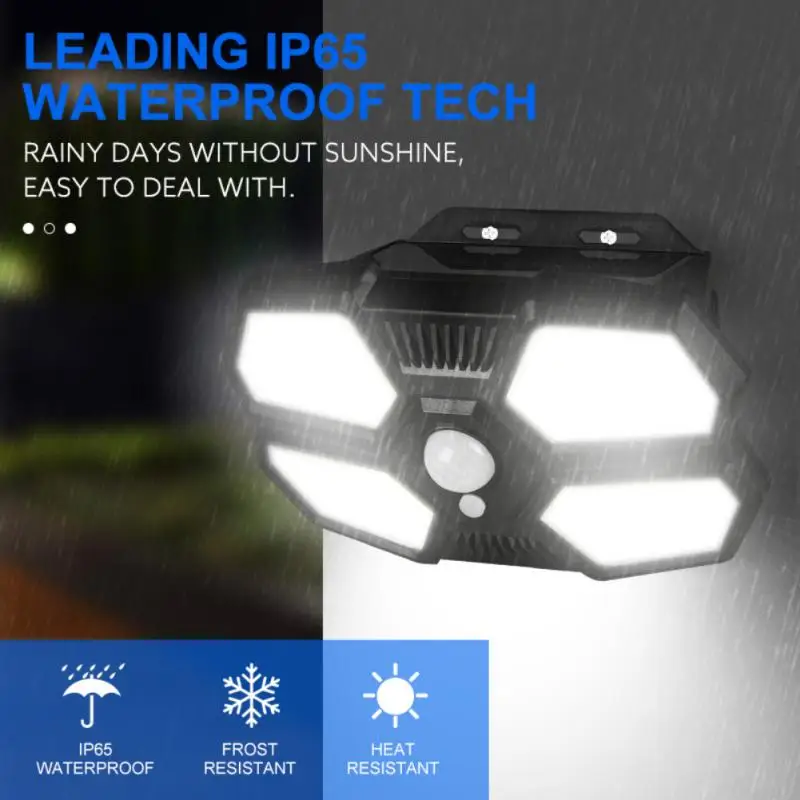 

Solar Lights Outdoor 108/180 LED Wall Lamp With Adjustable Heads Security LED Flood Light IP65 Waterproof Remote Control Light