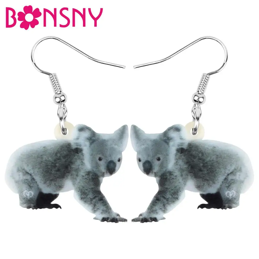 Акриловые австралийские серьги Koala Bonsny Висячие ювелирные изделия с животными для