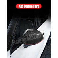 for volvo xc40 t5 2017 2018 2019 abs chromecarbon fibre car rearview mirror decoration cover trim car styling accessories 2pcs