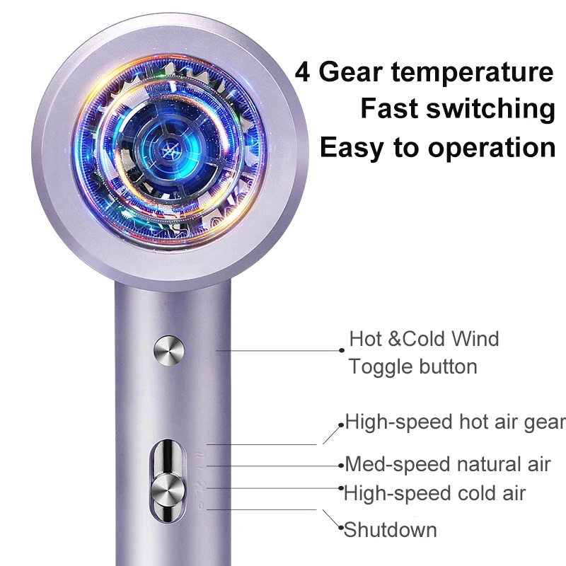 Портативный Фен SPAZEL с отрицательными ионами быстросохнущий инструмент для