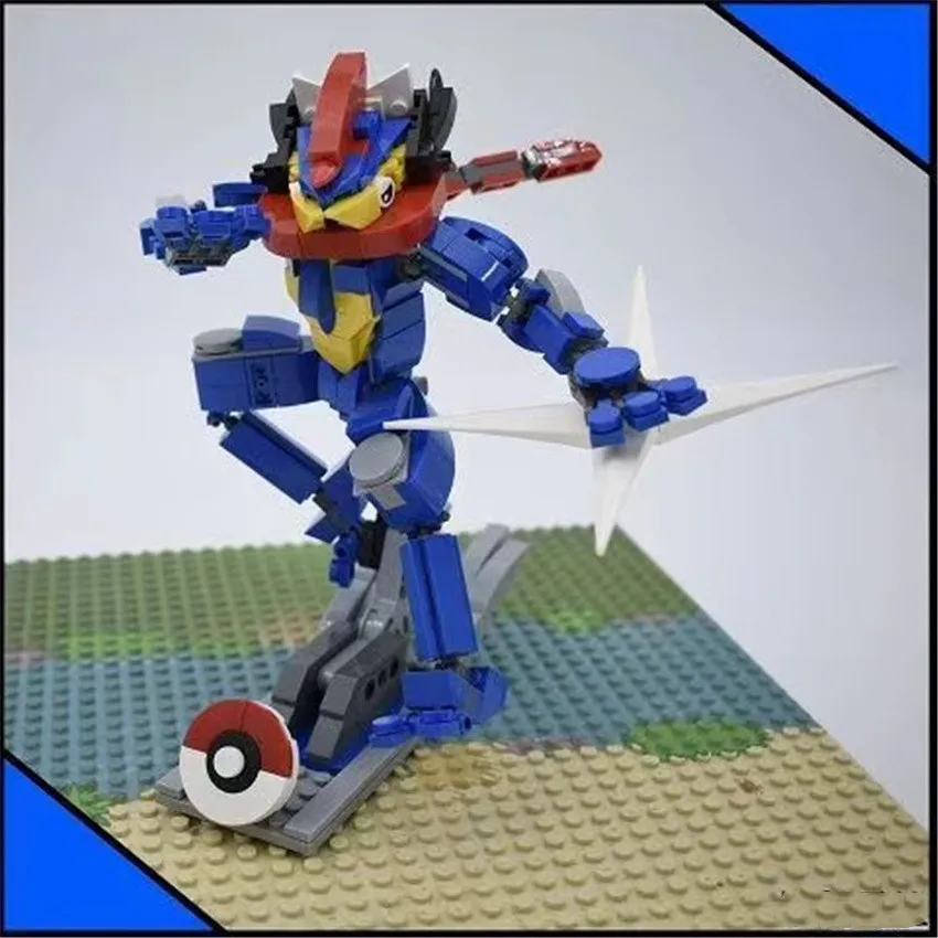 

Tomy Pokemon Pocket Monster Greninja Blocks Building Block DIY Construction Building Educational Toys for Children Kids Gifts