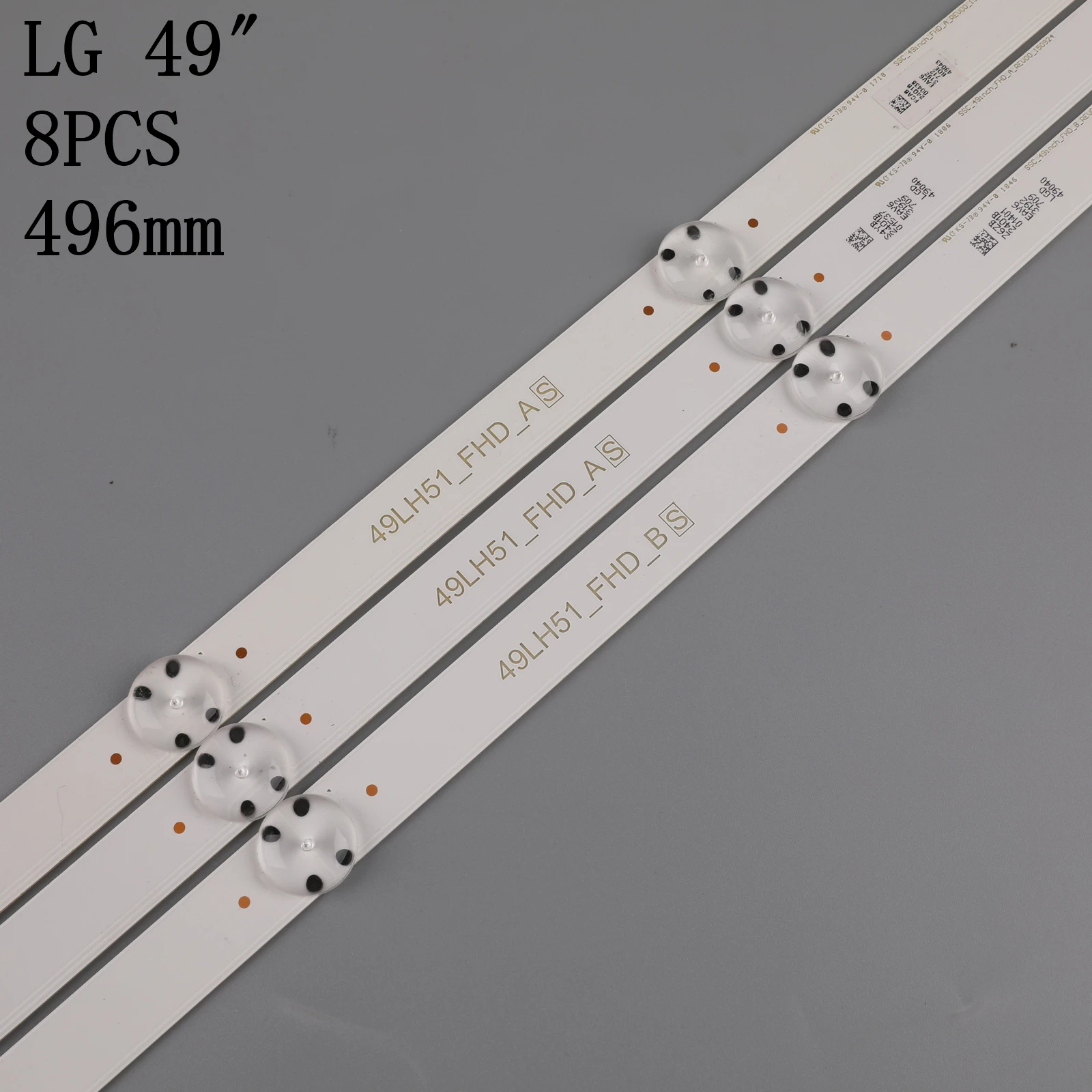 LED Backlight strip 8 Lamp For LG Innotek 17Y 49&quot_FHD TV SSC_49INCH_FHD A B 49LH51_FHD_A 49LJ51/LJ57_FHD 49LH5100 NC490DUE-ABEX1 |