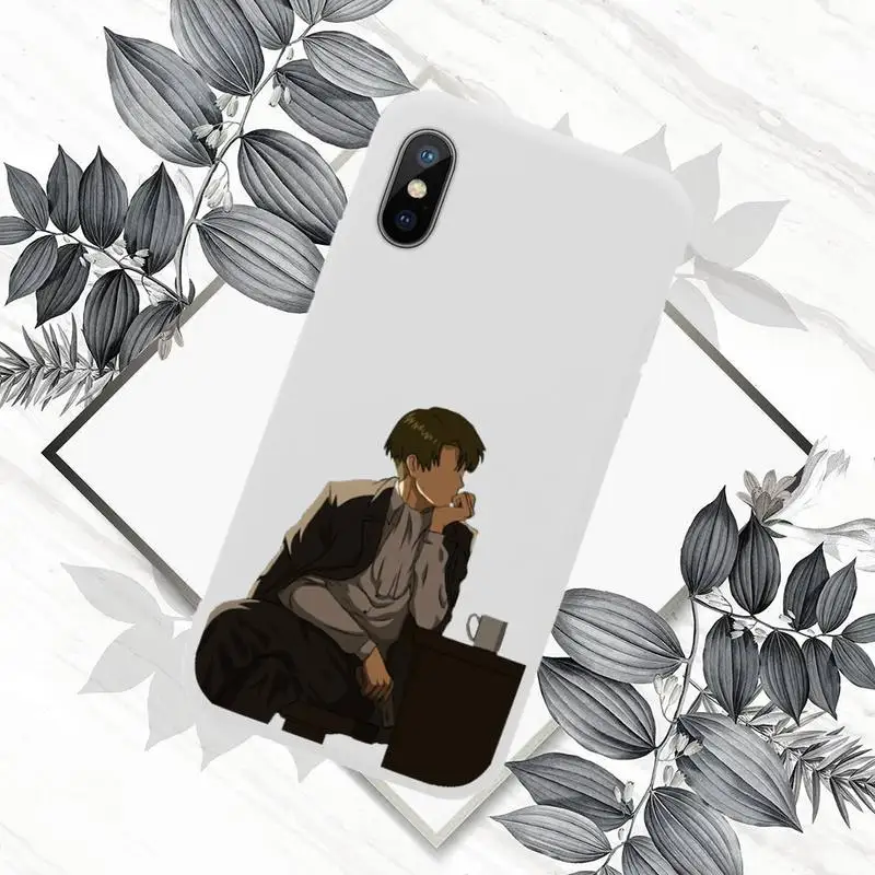 

Anime Attack on Titan Phone Case Candy Color for iPhone 6 7 8 11 12 s mini pro X XS XR MAX Plus
