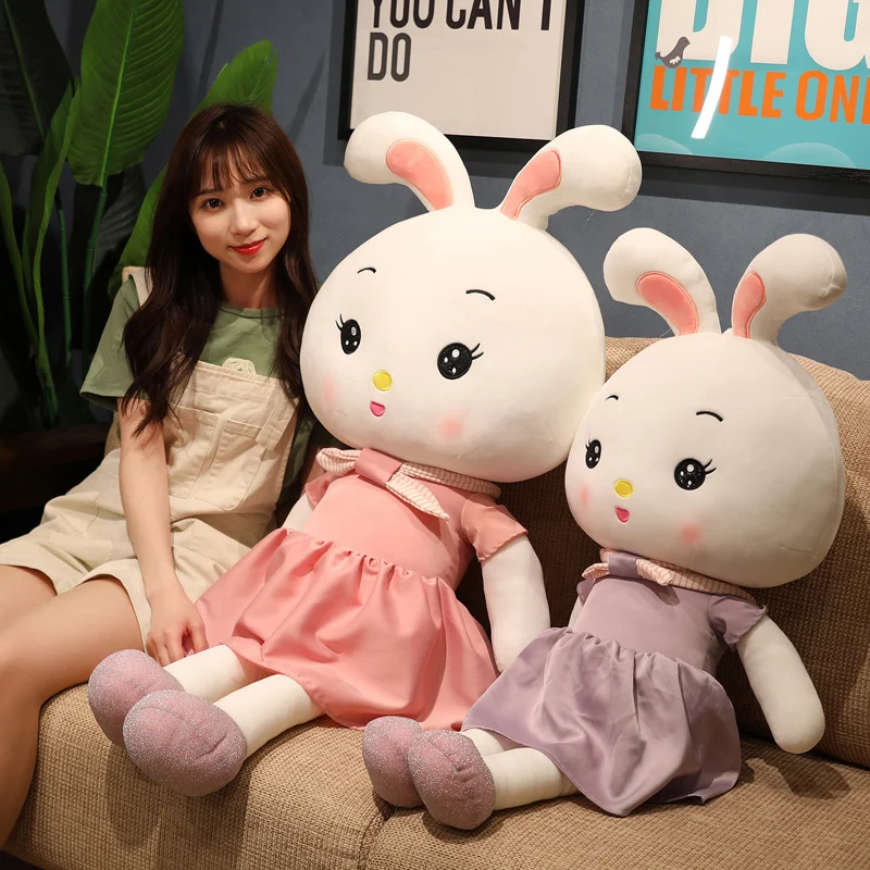 

Rabbit Plush Toys Kawaii Girl Bunny Toy Child Soft Stuffed Dolls Baby Cute Stuff Doll Kawaii Plush Toy for Kids Brithday Gifts