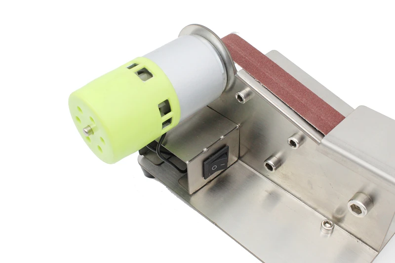 

150W Fixed Sander Belt Machine 15 degree Electric Belt Sander Polishing Grinder Sander Grinding Tool Cutter Edges Sharpener