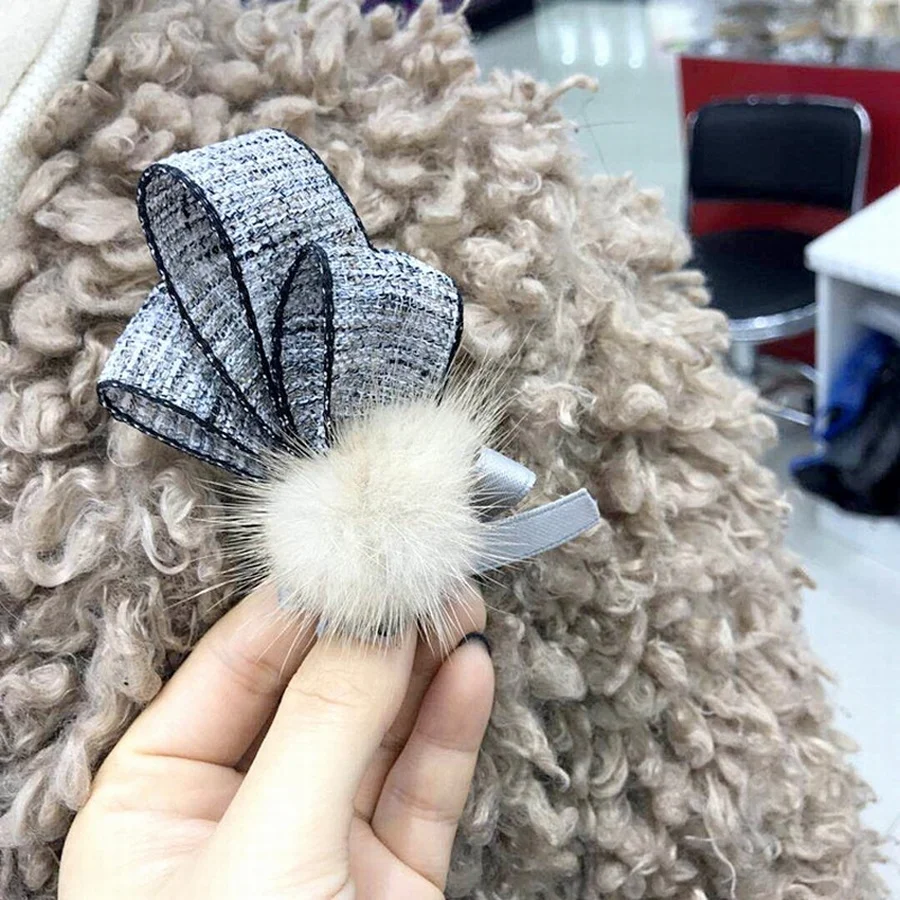 Женская Брошь в стиле ретро брошь на воротник из норки для корсажа | Украшения и