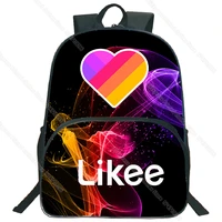 16inch likee backpack student bookbag likee video 1 app lzipper aptop backpack teenage heart cat boys girls traval school bags