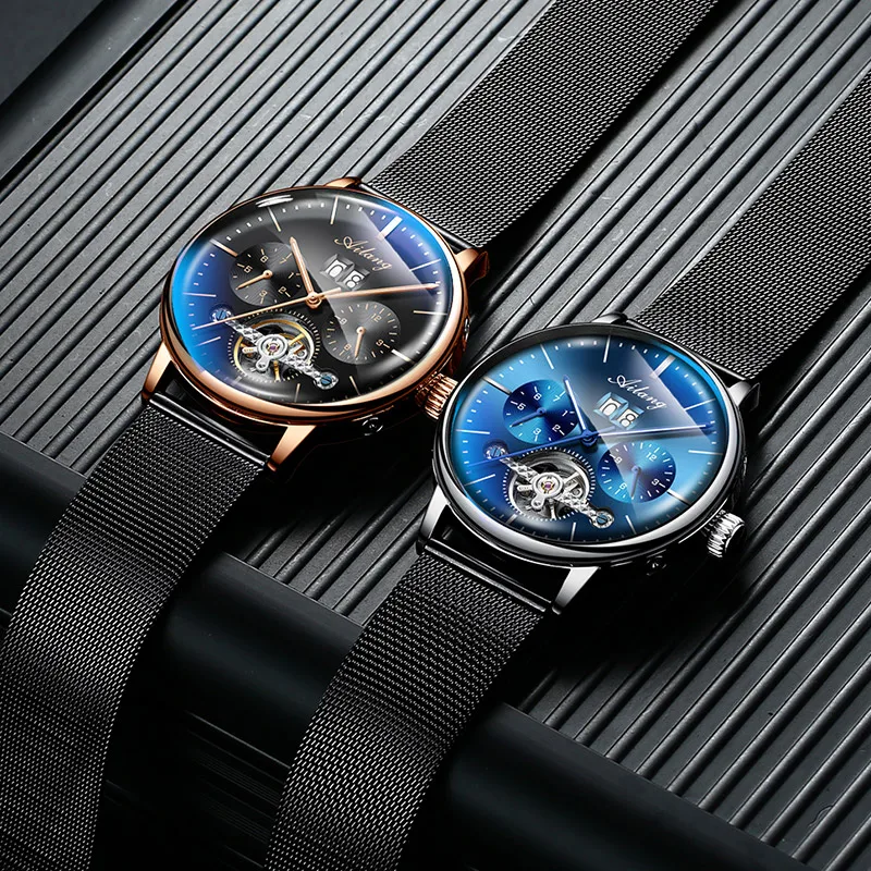 Часы скелетоны AILANG Мужские механические автоматические классические под