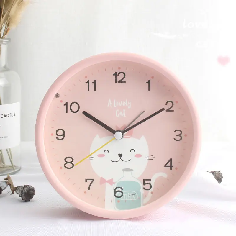 Будильник студенческий с милым сердцем мультяшный ночной Светильник для девочек