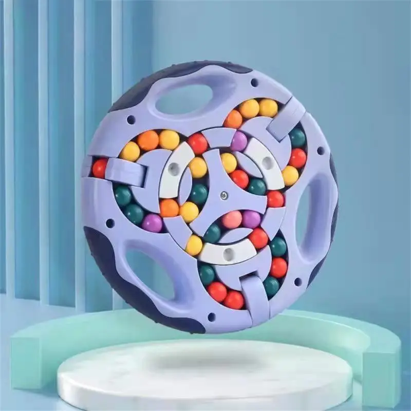 Детская игрушка антистресс вращающийся волшебный куб-фасоль на кончик пальца