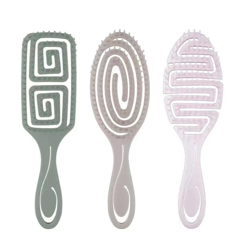 

DRTWTI Professional Haircomb Scalp Massage Comb Salon Hairdressing Styling Tools Hairbrush Bristle Women Wet Curly Remove Tangle