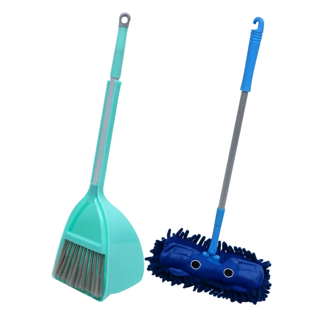 

3pcs Children Broom Mop and Dustpan Mini Broom Set Sweeping Toys