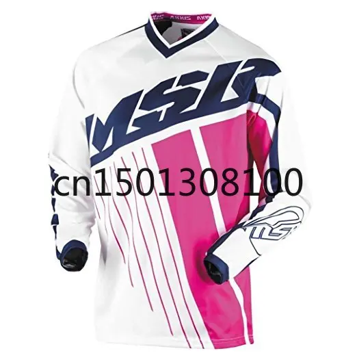 

Man Woman Msr Pink Long Crossmax Offroad Downhill Jersey DH MX Clothing MTB motorcy Jerseys Motorcycle Motocross Bike T Shirts K