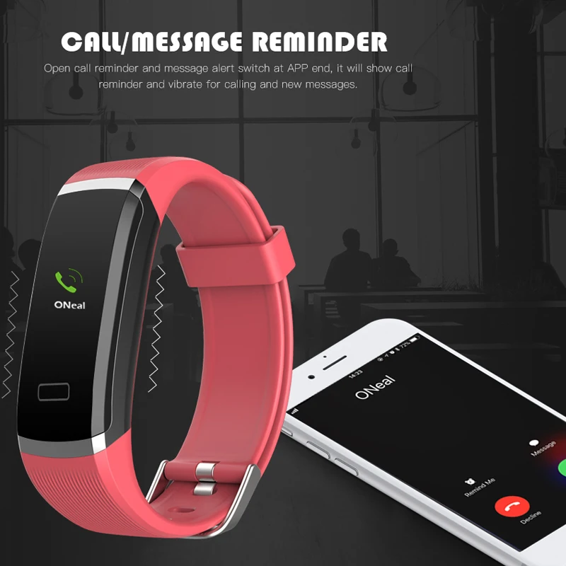 Wearpai цветной экран Смарт браслет GT101 24 часа монитор сердечного ритма фитнес