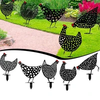 outdoor chicken yard art creative garden display rooster simulation ornaments lawn decoration gardening