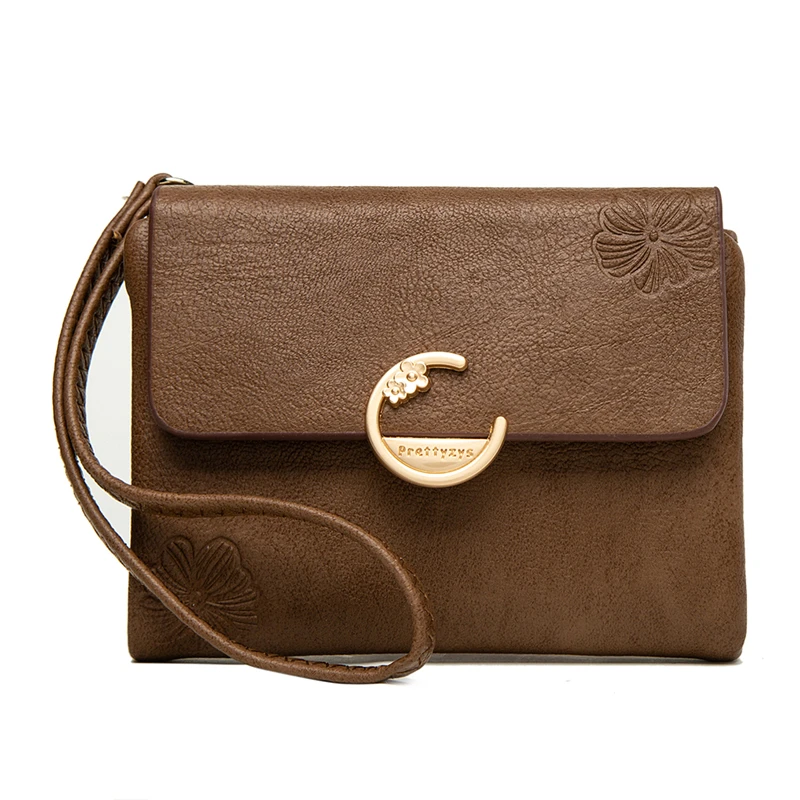 

Короткий кошелек из искусственной кожи для женщин, модный дизайнерский держатель для кредитных карт, кошельки с застежкой для монет, женски...