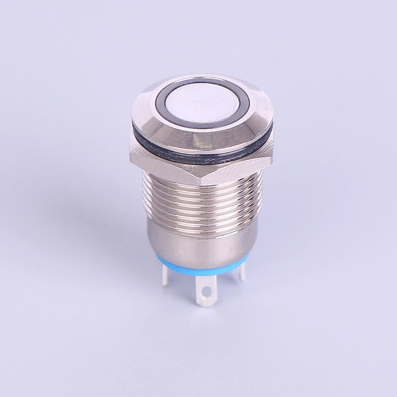 

1PC NEW 12MM 5V 12V Metal Button Switch Momentary push button auto reset waterproof illuminated Wholesale