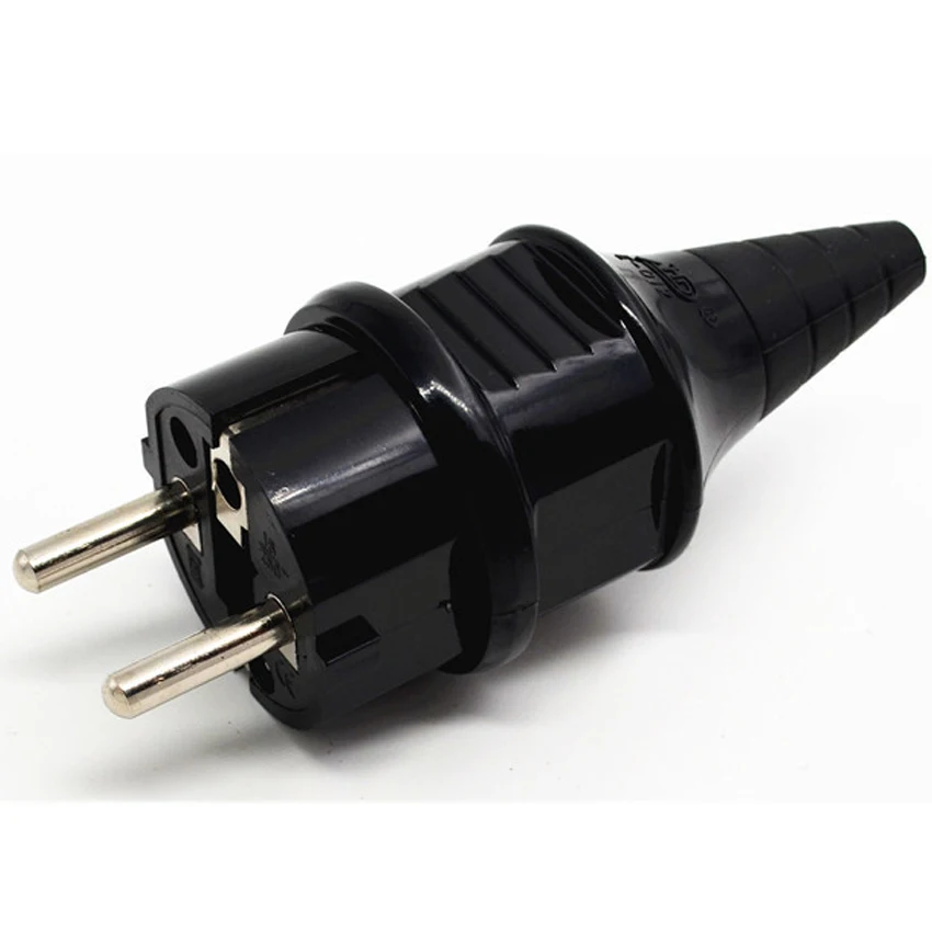 Черный Водонепроницаемый Электрический штекер европейского и французского