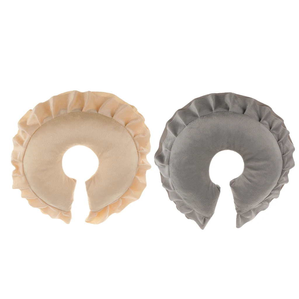 2pcs Beauty Salon Soft SPA Massage Table Bed Face Cradle Pillow Neck Head Cushion Pad with Removable Washable Cover