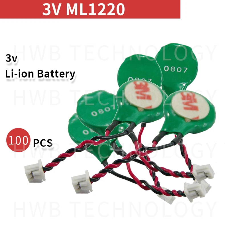 100 шт./для новинки Varta ML1220 3V перезаряжаемая 2 контактная деталь BIOS бесплатная