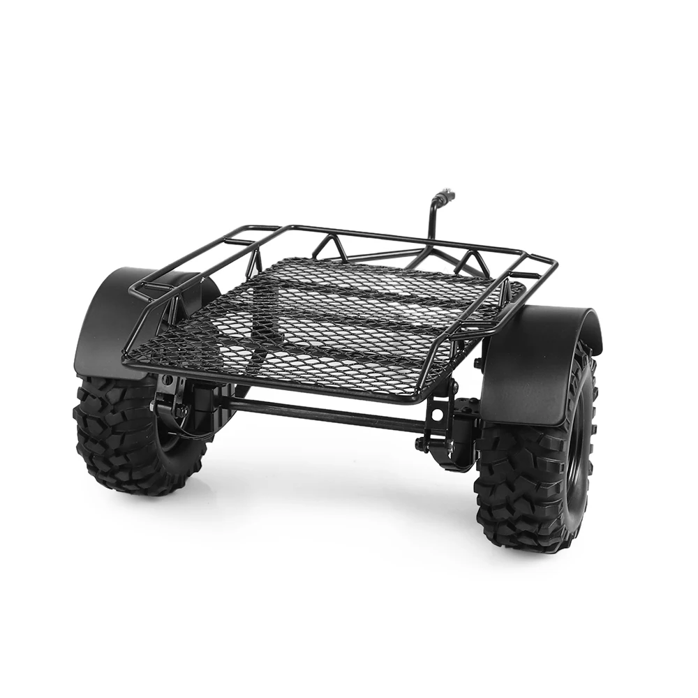 Металлический Сцепной прицеп с креплением на радиоуправлении для 1/10 RC Crawler Traxxas