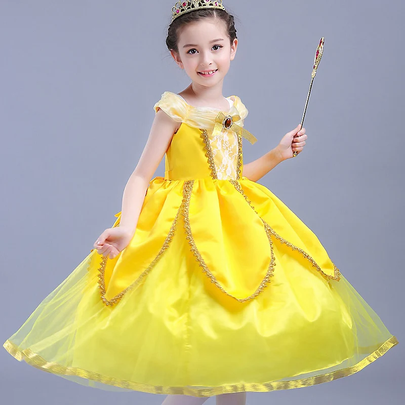 Belle/карнавальный костюм для костюмированной вечеринки платья девочек платье