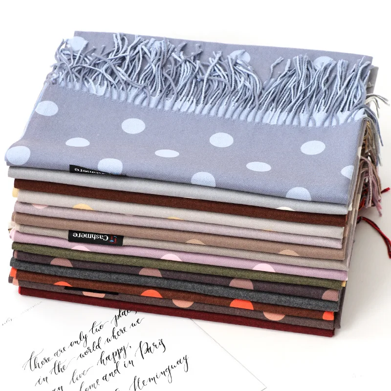 

2021 New Fashion Winter Warm Cashmere Scarf For Women Printed Pashmina Bandana Shawl And Warp Soft Thicken Blanket Lady Foulard