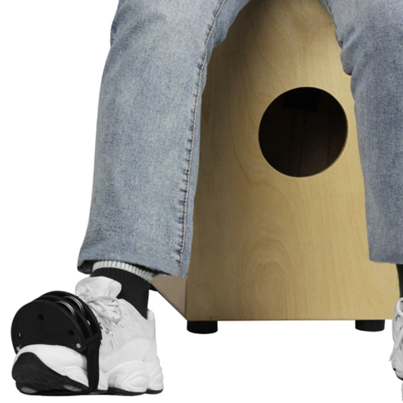 

Foot Tambourine with Stainless Steel Jingles- for Cajon Gigs
